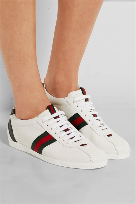 gucci flat new ace sneaker white|gucci new ace sneakers women's.